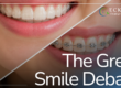 A smiling patient with clear aligners and one with traditional braces