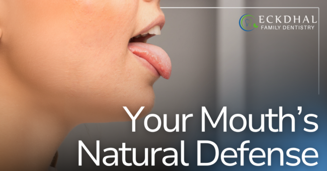 Your Mouth’s Natural Defense person sticking tongue out
